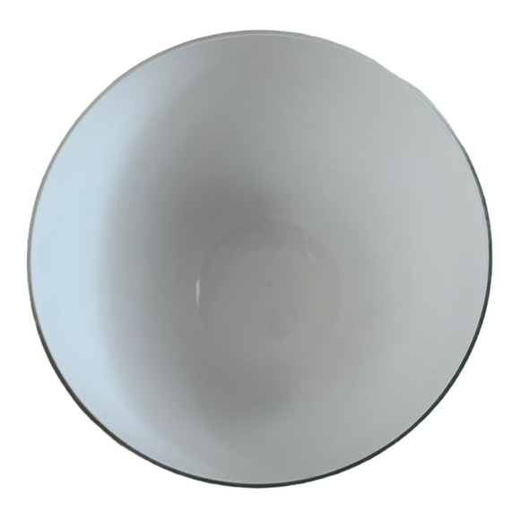 Large Vintage BOWL White Glass Decorative Bowl Deep Bowl for Home Decor - Picture 3 of 5